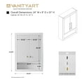 thumbnail image 3 of Vanity Art 24" Wall Mounted Bathroom Storage Cabinet with Soft Close Doors, 3 of 7