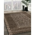 thumbnail image 2 of Ahgly Company Indoor Round Abstract Bakers Brown Abstract Area Rugs, 7' Round, 2 of 6