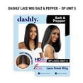 thumbnail image 3 of Ebo Dashly Synthetic Lace Front Wig Salt & Pepper SP Lace Unit 5 Long Blunt Straight 14” ( 1B Off Black ), 3 of 6