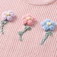 thumbnail image 5 of RUTAYY Girls Knit Sweater Long Sleeve Hand Embroidered Floral Pullover Top Soft Comfortable Casual Daily Wear 0-8 Years Relaxed Stylish Undershirt, 5 of 8