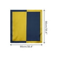 thumbnail image 3 of INSPIRE CHIC Women Contrast Color 35" Large Scarf Satin Silky Square Head Wrap Bandanas Navy Blue Yellow 90x90cm/35.4x35.4", 3 of 6