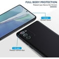 thumbnail image 3 of Galaxy S20 Case, (2 Pack) Screen Protector Film with Liquid Silicone Gel Rubber Soft Microfiber Cloth Lining Cushion Shockproof Cover Case for Galaxy S20 (5G) 6.2 inch Black, 3 of 12