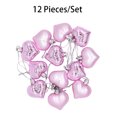 thumbnail image 2 of Advancent 12 Uds. De bolas de árbol de Navidad en forma de corazón, adornos navideños multicolores, hermosas vacaciones, alegres, de plástico, Type10 NO10 Advancent HA061473-04B, 2 of 6