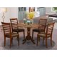 thumbnail image 2 of 5 Piece Modern Set Includes a Round Wooden Table with Dropleaf and 4 Faux Leather Upholstered Dining Chairs, 42x42 Inch My Lux Decor Round, 2 of 11