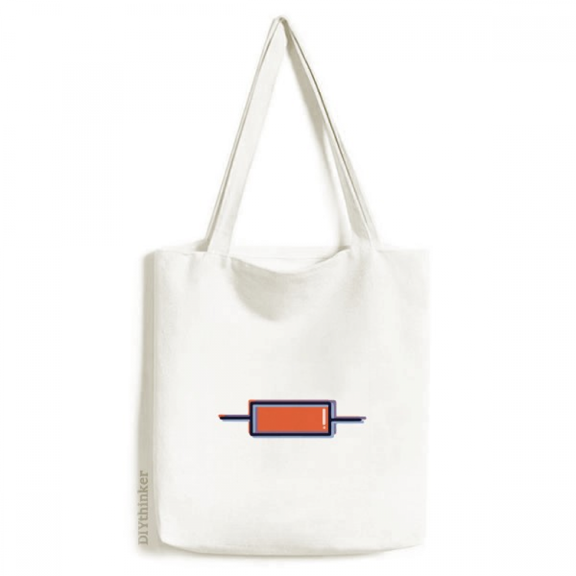 Battery Electrocircuit Element Tote Canvas Bag Shopping Satchel Casual Handbag