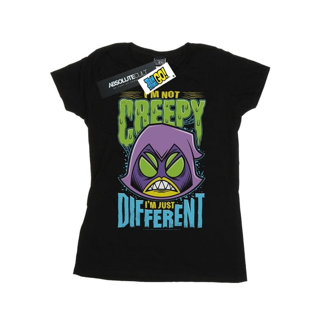 DC Comics T-Shirt en Coton pour Femmes Adolescentes Titans Go Scary Raven