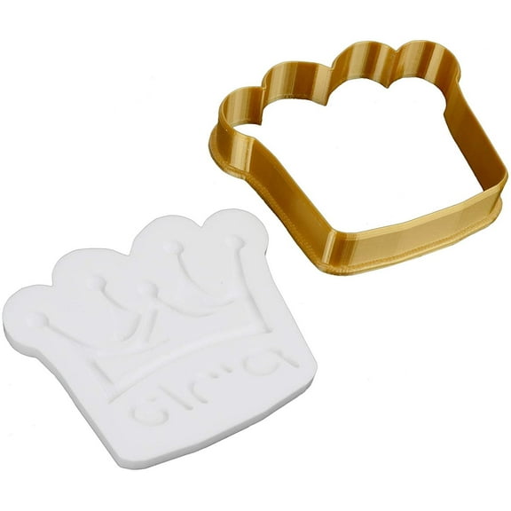 Au Bon Cake Purim Crown Cutter Embosser 3 Inch, Hebrew