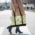 thumbnail image 4 of FORMRS Canvas Laptop Tote Bag for Women with 15.6" Computer Compartments Shoulder Handbag, Green Floral Pattern, 4 of 7