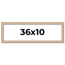 36x10 Frame White Real Wood Picture Frame Width 1.5 inches | Interior Frame Depth 0.5 inches |