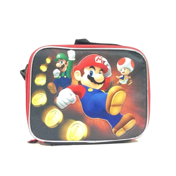 Lunch Bag - Nintendo - Super Mario Black Power Up School Bag New 405273