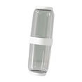 thumbnail image 4 of Portacepillos de dientes, Estuche de viaje para cepillos de dientes con tapa, Contenedor para cepillos de dientes, 2 piezas blanco gris, 4 of 9