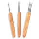 thumbnail image 3 of 3 Different Crochet Hooks(1 Hook, 2 Hooks, 3 Hooks), Crochet Needles for Hair with Bamboo Handle, 0.50 mm Hair Weaving, 3 of 4