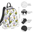 thumbnail image 3 of Naloa Lavender Flowers Print Lightweight DayBackpack Suitable for school, work, shopping, travel, etc., 3 of 5
