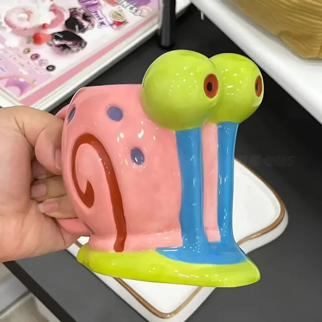 Taza De Café De Cerámica Con Asa En Forma De Caracol Y