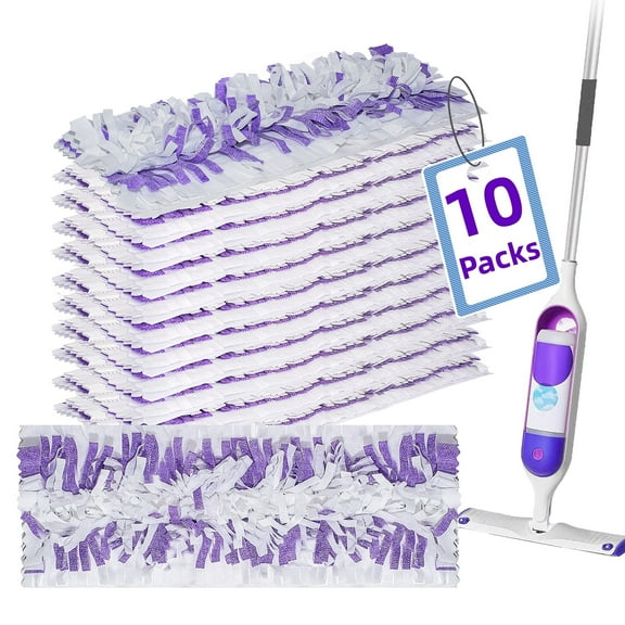 USIONE 10 Count Disposable Mop Pads & Refills – For Multi-Surface & Wood Floor Spray Mops, Compatible with Floor Cleaning Liquid Refills