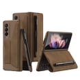 thumbnail image 1 of Funda para teléfono móvil zfold4, funda con tapa abatible de cuero, funda con ranura para bolígrafo, funda creativa plegable para teléfono móvil, funda fold5, 1 of 1