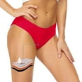 thumbnail image 2 of BOBOGOJP Low Waisted Bikini Bottom for Women - Cheeky Basic Bathing Swimsuit Swim Briefs Red for Size M, 2 of 3