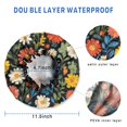 thumbnail image 3 of Shower Caps,Pioneer Flower Floral Print Pattern Waterproof Shower Cap for Women 4 Pieces,Double Reusable Hair Cover for Shower PEVA Elastic Stretch Hem, 3 of 7