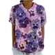 thumbnail image 1 of Blusas de Manga Corta para las Mujeres Cuello de Muñeca Lindo Lino Algodón, Impreso Suelto Camiseta para el Uso Casual, Diario Y de Verano, 1 of 4