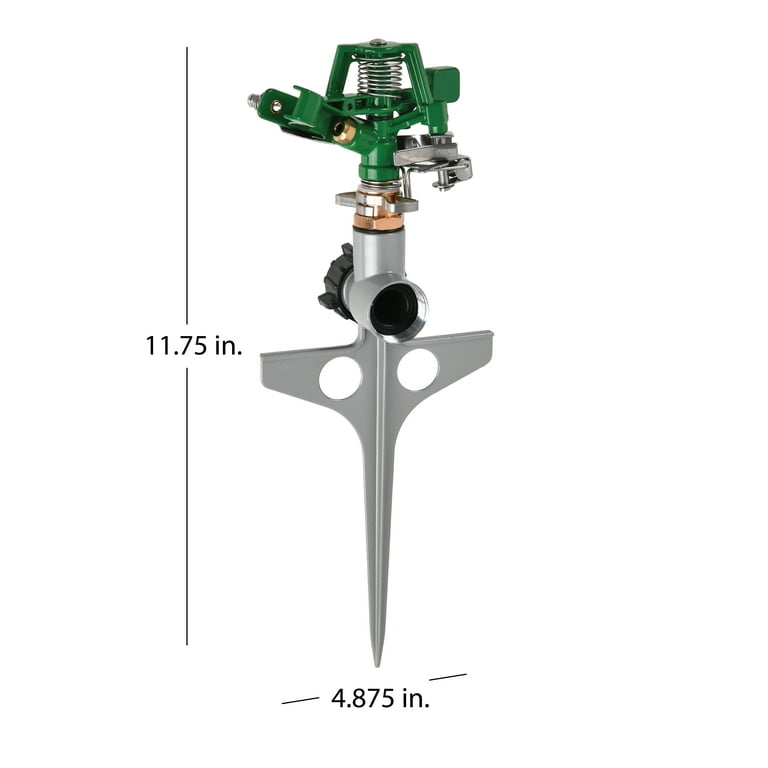 JUMPSTART J. WARD イェ・レフト・ターン・イン Expert Gardener Pulsating Spike Lawn Sprinkler, 5600 sq ft