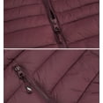 thumbnail image 3 of Men's Lightweight Full Zip Quilted Insulated Water Resistant Warm Puffer Vest (Burgundy, 2XL), 3 of 3