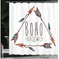 thumbnail image 4 of Ambesonne Arrow Shower Curtain, Bohemian Triangle and Tree, 69"Wx84"L, Multicolor, 4 of 5