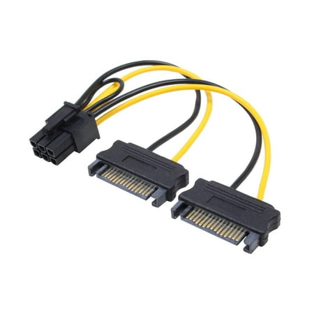 UPC: 0065030846639 | StarTech.com SATPCIEXADAP 6 in. 6in SATA Power to 6 Pin PCI Express Video Card Power Cable Adapter
