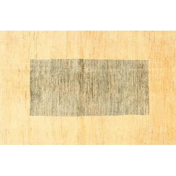 Ahgly Company Indoor Rectangle Contemporary Metallic Gold Solid Area Rugs, 6' x 9'