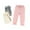 a#16Multicolour44, variant on Kids 3-Pack Toddler Girls Ribbed Pants Casual Holiday Solid Color Ruffles Xmas Trousers Holiday Christmas Slacks