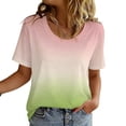 thumbnail image 3 of cocolona Mens and Womens Short Sleeve T Shirts Summer Fashion Casual Loose Gradient Crew Neck Tops Vintage Tees, 3 of 8