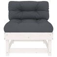 thumbnail image 3 of vidaXL Middle Sofas with Cushions 2 pcs White Solid Wood Pine, 3 of 5