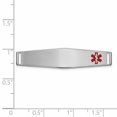 thumbnail image 2 of 14K White Gold Epoxy Enameled Medical ID Off Ctr Soft Diamond Shape Plate # 818, 2 of 2