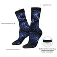 thumbnail image 4 of Cauagu Blue-Purple Raspberries Print Crew Socks for Women and Men,Adult Athletic Running Socks 1-Pair Sports Socks Work Gear Socks with Moisture Wicking, 4 of 6