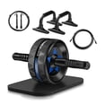 thumbnail image 3 of Rueda de rodillo Ab, de rodillos Ab 5 en un con rodillera, de resistencia, almohadillas empuñaduras de barras de empuje, equipo de gimnasio kusrkot rodillo de equipo de entrenamiento, 3 of 5