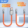 thumbnail image 2 of Cable de datos corto de 66 W USB C a tipo C, cable de carga rápida para iPhone 15, 16, Samsung, Huawei y Xiaomi, cable USB tipo C de carga rápida, 2 of 5