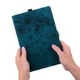 thumbnail image 5 of TECH CIRCLE Case for All New Kindle 11th Generation 2022 Release, Colorful Embossing Premium PU Leather Slim Stand Card Slot Wallet Protective Case for 6 inch Basic Kindle 2022 Release, Blue, 5 of 8