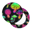 thumbnail image 2 of Kll Bright Mushrooms Round Bar Chair Cushion Cover 12 Inch,Bar Stool Protector With Elastic, Soft Washable, 2 of 7