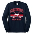 thumbnail image 2 of Wild Bobby City of Columbus Hockey Fantasy Fan Sports Men's Long Sleeve Shirt, Navy, Small, 2 of 5