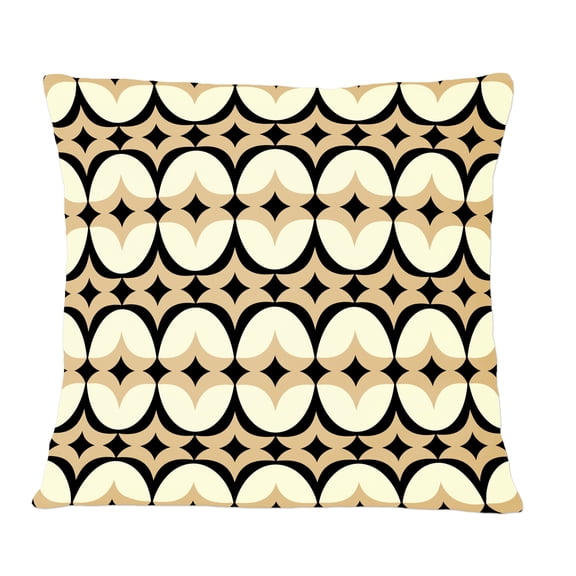 Designart Abstract Retro Geometrical Design VII' Mid-Century Modern Throw Pillow - 12x20