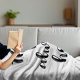 thumbnail image 3 of Hope Soft Flannel Fleece Throw Blanket, There is Always Hope Hand Lettering Style Illustration Inspirational Vintage, Cozy Plush for Indoor and Outdoor Use, 50" x 60", Black and White, by Ambesonne, 3 of 5