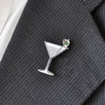 thumbnail image 2 of PinMart's Martini w/Olive Fun Food Celebration Glitter Enamel Lapel Pin, 2 of 4