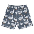 thumbnail image 2 of Geese Bird Pattern Swim Trunks Quick Dry Beach Pool Board Shorts Lightweight Stylish Print Sizes 2T to XL, 2 of 8