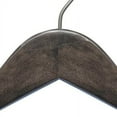 thumbnail image 5 of NAHANCO #20717WB 17" Low Gloss Espresso Wooden Suit Hangers with Bar (Pack of 100), 5 of 6