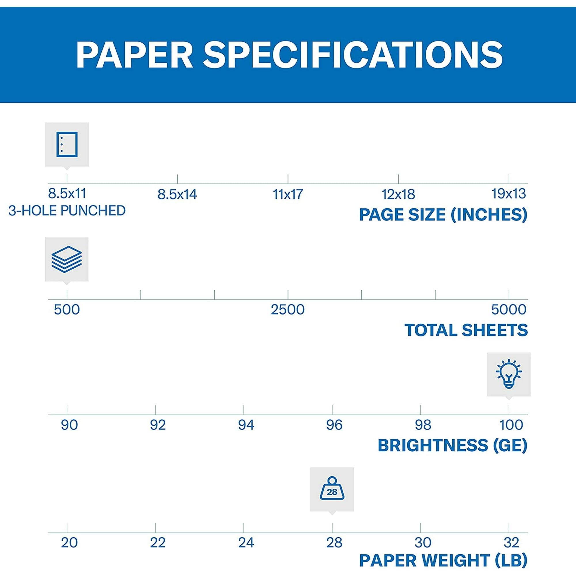 Hammermill Paper, Color Copy Digital, 28lb, 8.5 x 11, 3 Hole Punch, 100 Bright, 500 Sheets / 1 Ream,