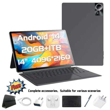 Tablet PC 14inch Deca-Core RAM16 GB Storage 1TB Dual Camera(16+24MP) 12900mAh Support Dual SIM 5G WiFi Network GooglePlay with Free accessories