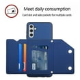 thumbnail image 3 of Elehold Lanyard Wallet Case for Samsung Galaxy A13 5G 6.5 Inch Max Premium vegan leather with Wrist Strap,Shockproof Magnetic Buckle Flip Kickstand Credit Card Slots Anti-Scratch Protective Case Blue, 3 of 6