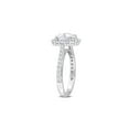 thumbnail image 3 of 2.71 Carat (Ctw) Lab-Created Halo Moissanite Engagement Ring in Sterling Silver for Women, 3 of 6
