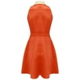 thumbnail image 4 of iiniim Women's Costume 80s 90s Style Sleeveless High Waist A-line Dress for Halloween Orange XL, 4 of 7