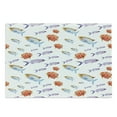 thumbnail image 1 of Fish Cutting Board, Underwater Life Themed Art with Tropical Goldfish and Mackerel in Pastel Watercolors, Decorative Tempered Glass Cutting and Serving Board, Large Size, Multicolor, by Ambesonne, 1 of 1