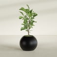 thumbnail image 2 of Greenline Nala Globe Planter - Indoor/Outdoor Large Fiberglass Lightweight Planter - 24" x 24" x 19" (Matte Black), 2 of 7